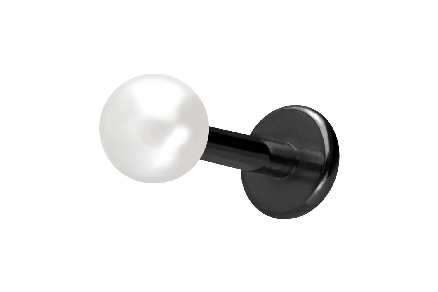 Titan Labret Piercing mit Innengewinde SYNTHETISCHE PERLE